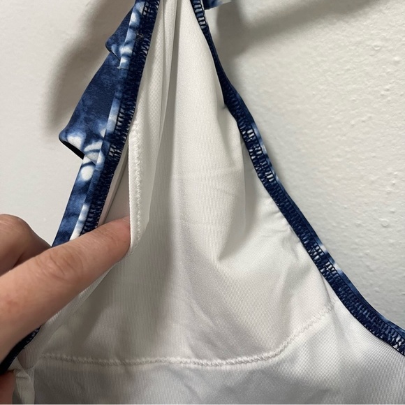 NWOT Victoria Secret Flounce Ruffle Deep Plunge Cheeky Tie Dye One Piece Suit M - Picture 11 of 14